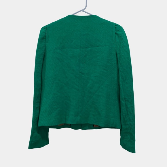 Mango Textured Emerald Green Suit Blazer - Picture 2 of 3